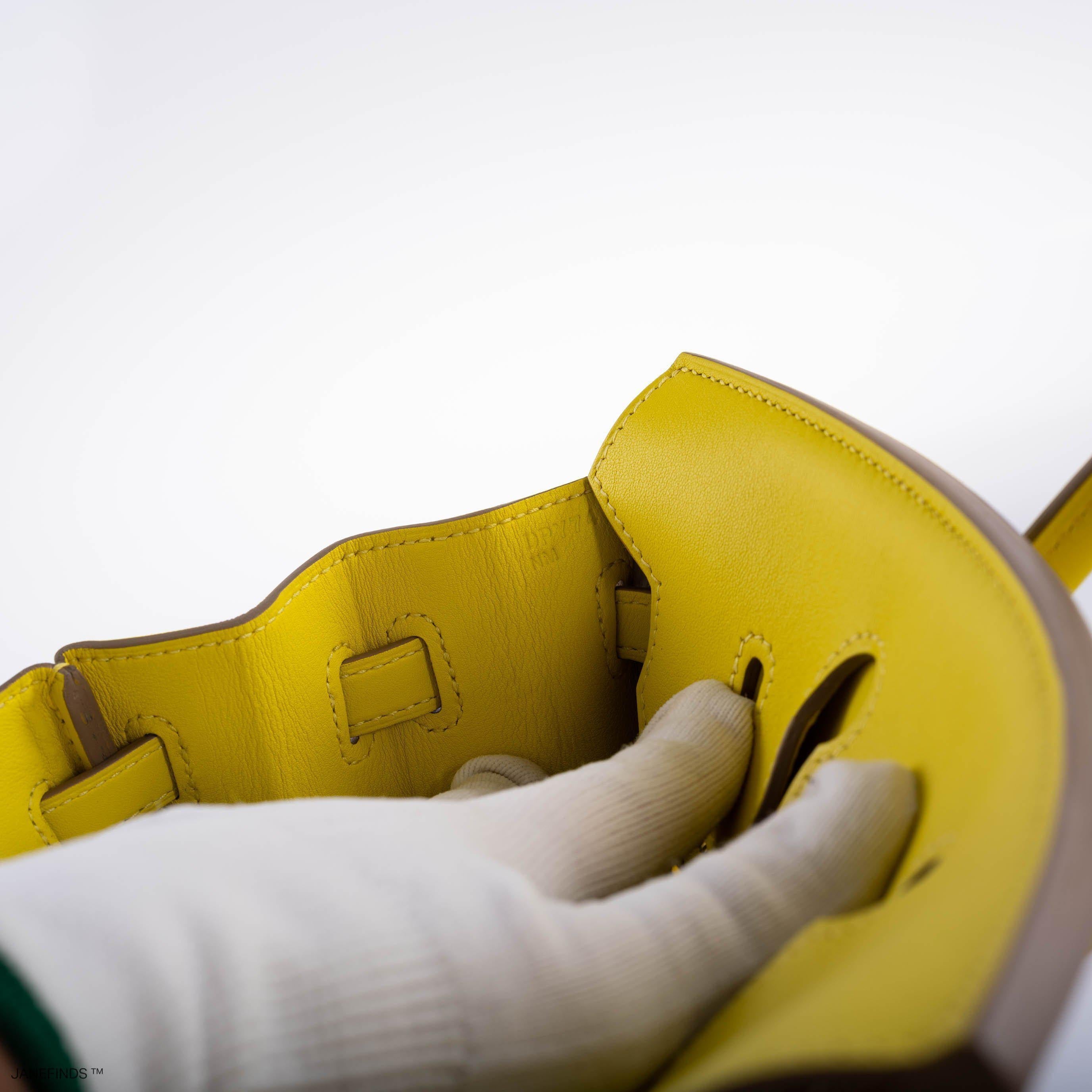 Hermes Birkin 25 Lime Swift Leather Gold Hardware - 2019, D - Exclusu