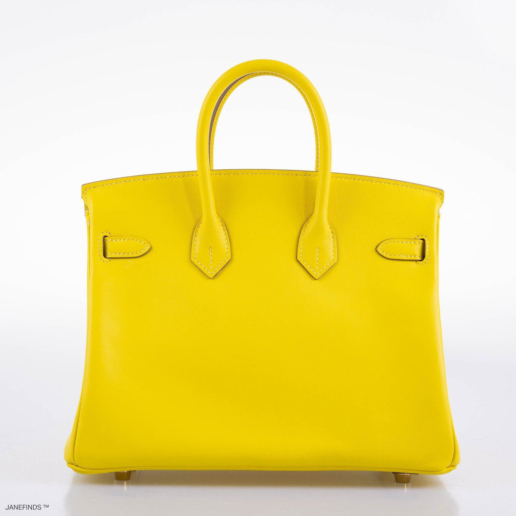 Hermes Birkin 25 Lime Swift Leather Gold Hardware - 2019, D - Exclusu