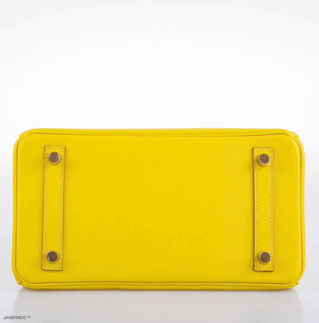 Hermes Birkin 25 Lime Swift Leather Gold Hardware - 2019, D - Exclusu