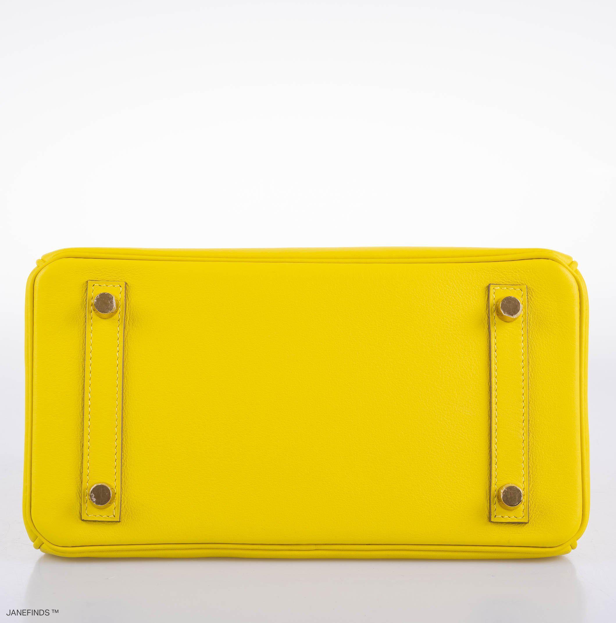 Hermes Birkin 25 Lime Swift Leather Gold Hardware - 2019, D - Exclusu