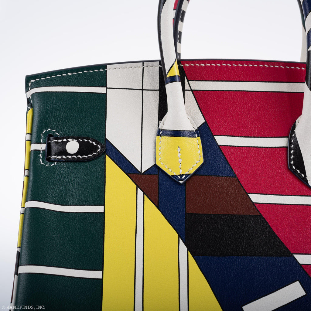 Hermes Birkin 25 "One Two Three And Away We Go!" Limited Edition By Nigel Peak Multicolor Swift Leather - 2018, C - Exclusu