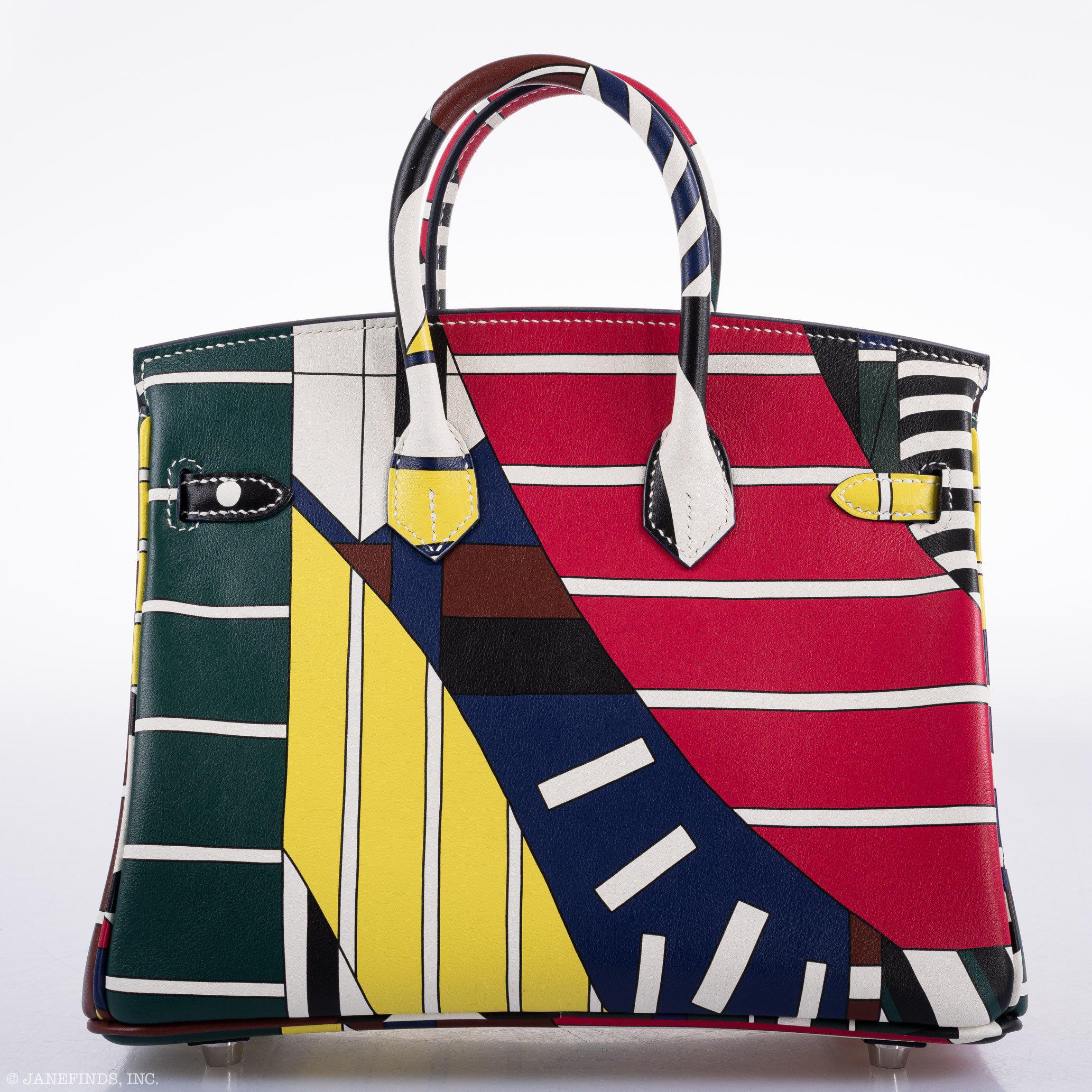 Hermes Birkin 25 "One Two Three And Away We Go!" Limited Edition By Nigel Peak Multicolor Swift Leather - 2018, C - Exclusu