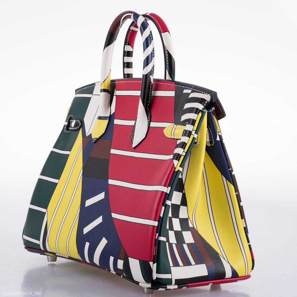Hermes Birkin 25 "One Two Three And Away We Go!" Limited Edition By Nigel Peak Multicolor Swift Leather - 2018, C - Exclusu