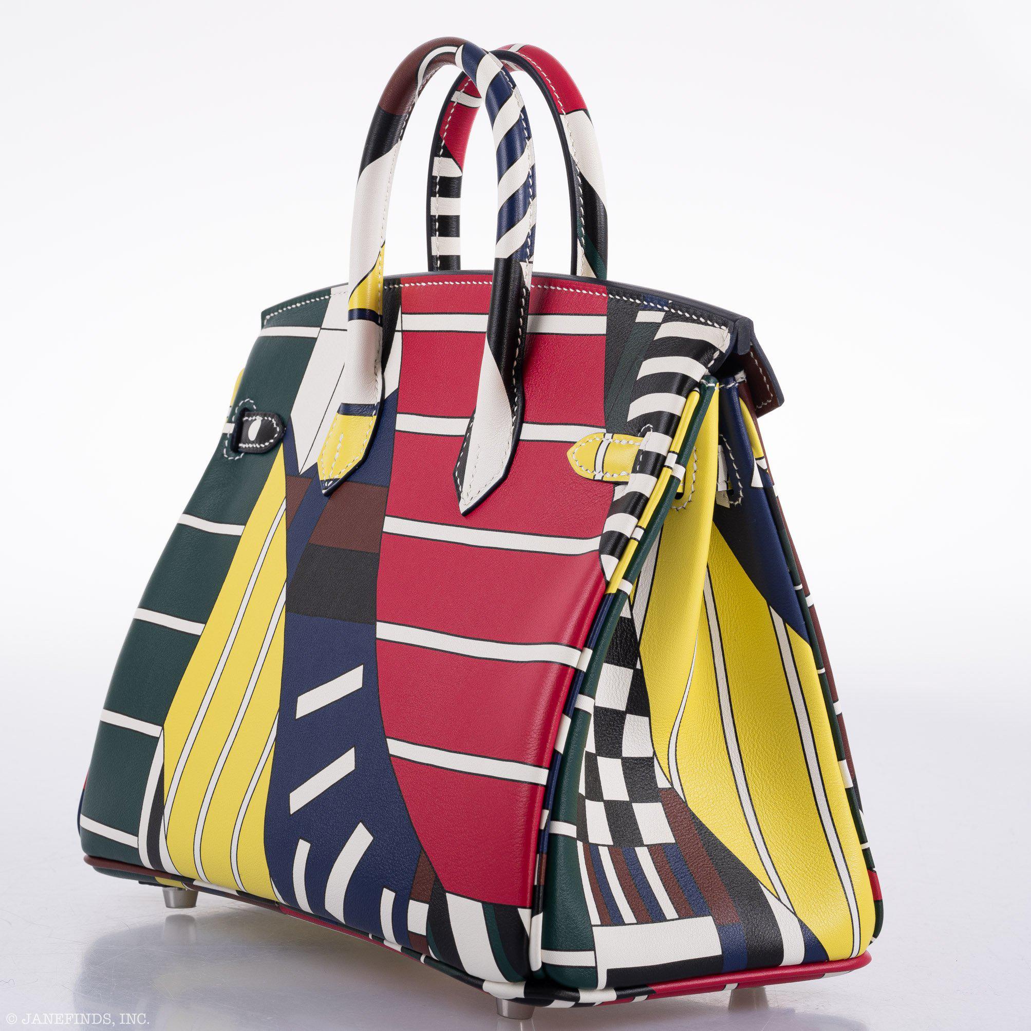 Hermes Birkin 25 "One Two Three And Away We Go!" Limited Edition By Nigel Peak Multicolor Swift Leather - 2018, C - Exclusu