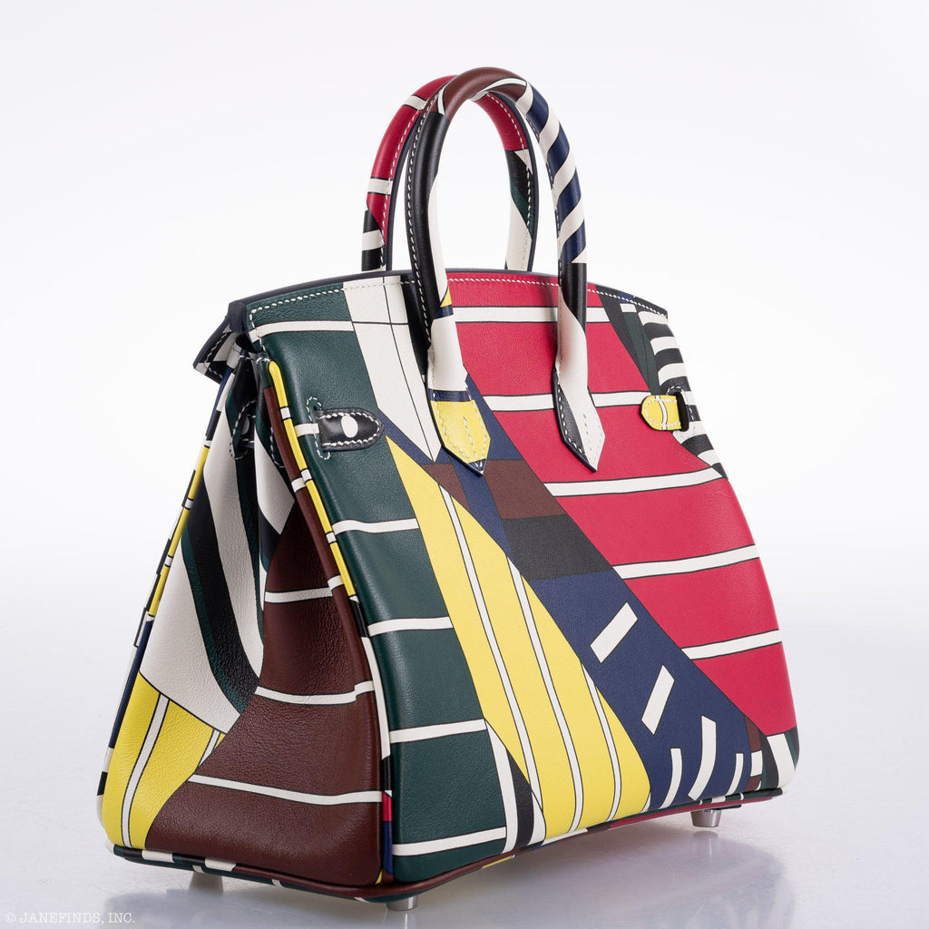 Hermes Birkin 25 "One Two Three And Away We Go!" Limited Edition By Nigel Peak Multicolor Swift Leather - 2018, C - Exclusu