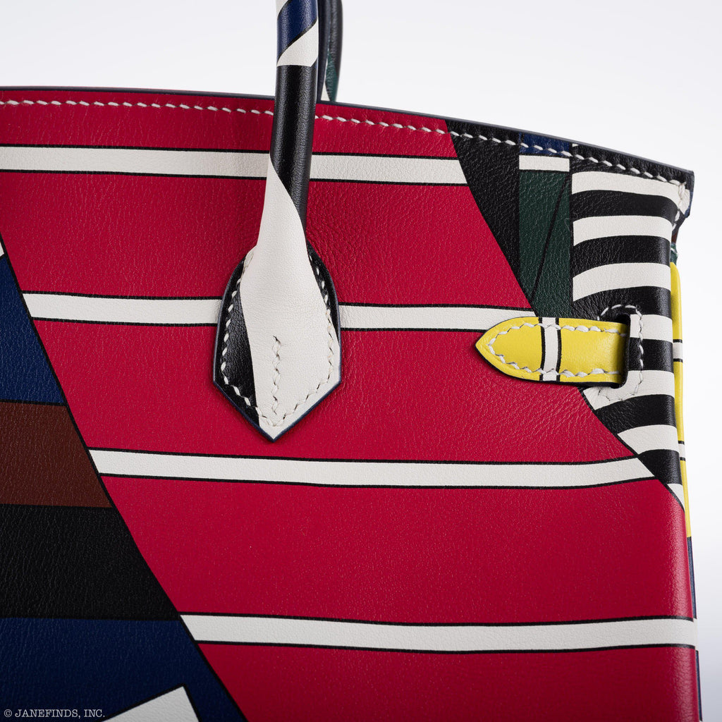 Hermes Birkin 25 "One Two Three And Away We Go!" Limited Edition By Nigel Peak Multicolor Swift Leather - 2018, C - Exclusu