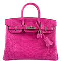 Hermes Birkin 25 Rose Shocking Matte Alligator Palladium Hardware- 2020,Y - Exclusu