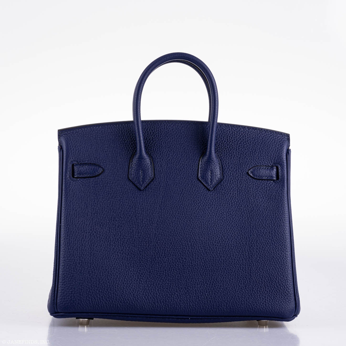 Hermes Birkin 25 Verso Blue Encre Togo & Orange H with Palladium Hardware - 2020, Y - Exclusu