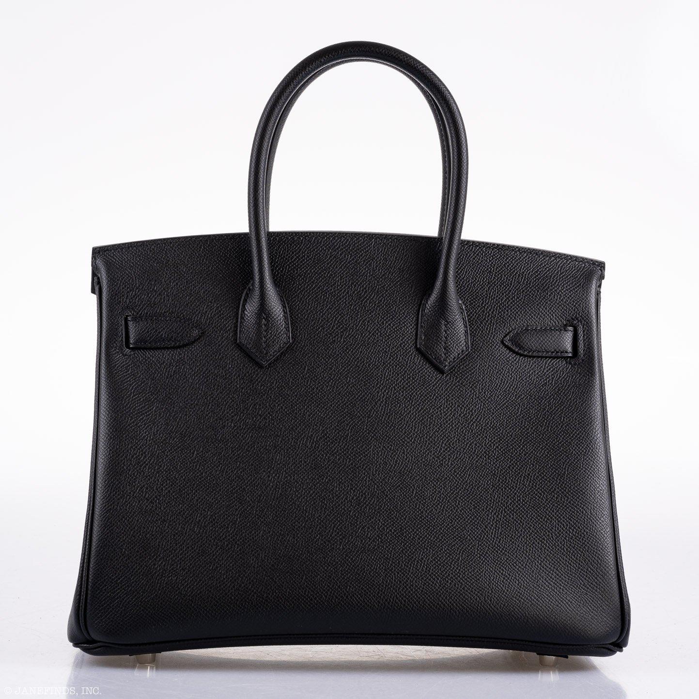 Hermes Birkin 30 Black Epsom Palladium Hardware - 2020, Y - Exclusu