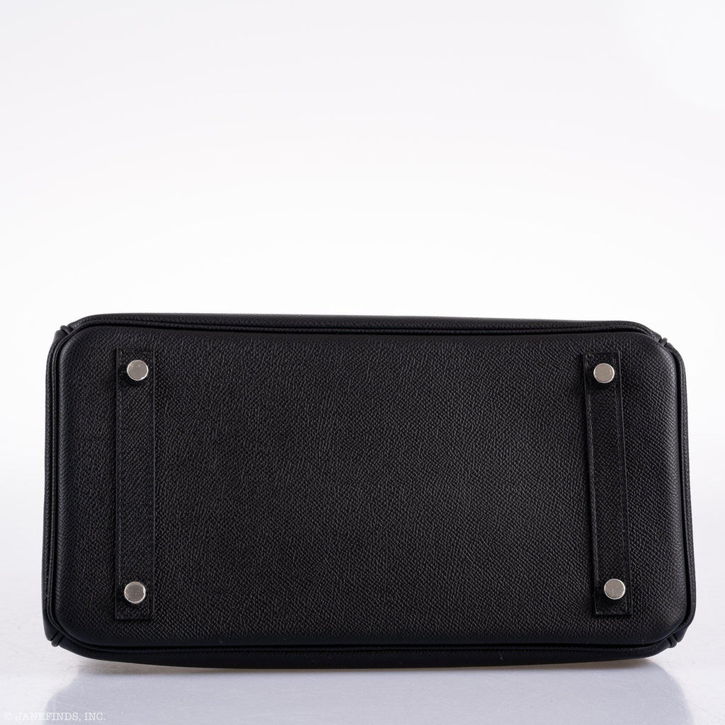 Hermes Birkin 30 Black Epsom Palladium Hardware - 2020, Y - Exclusu