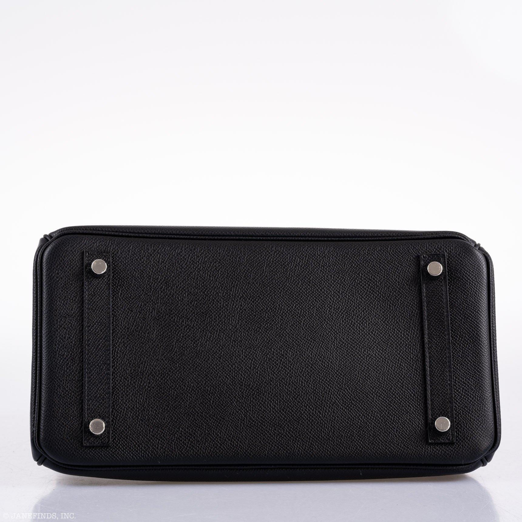 Hermes Birkin 30 Black Epsom Palladium Hardware - 2020, Y - Exclusu