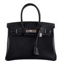 Hermes Birkin 30 Black Epsom Palladium Hardware - 2020, Y - Exclusu
