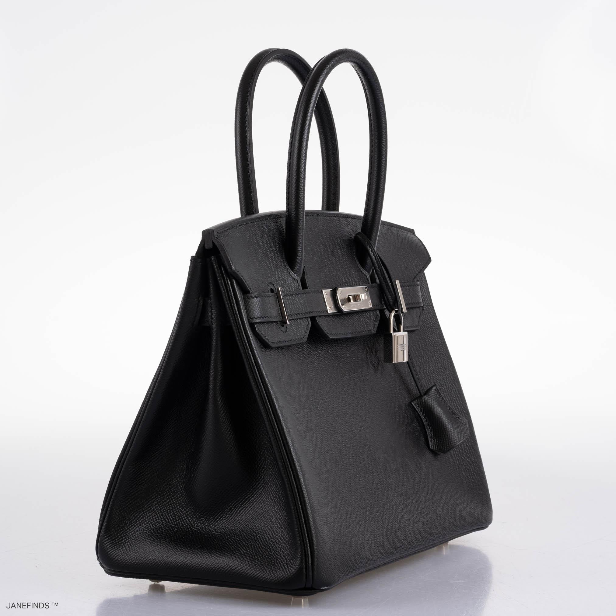 Hermes Birkin 30 Black Epsom with Palladium Hardware - 2019, D - Exclusu