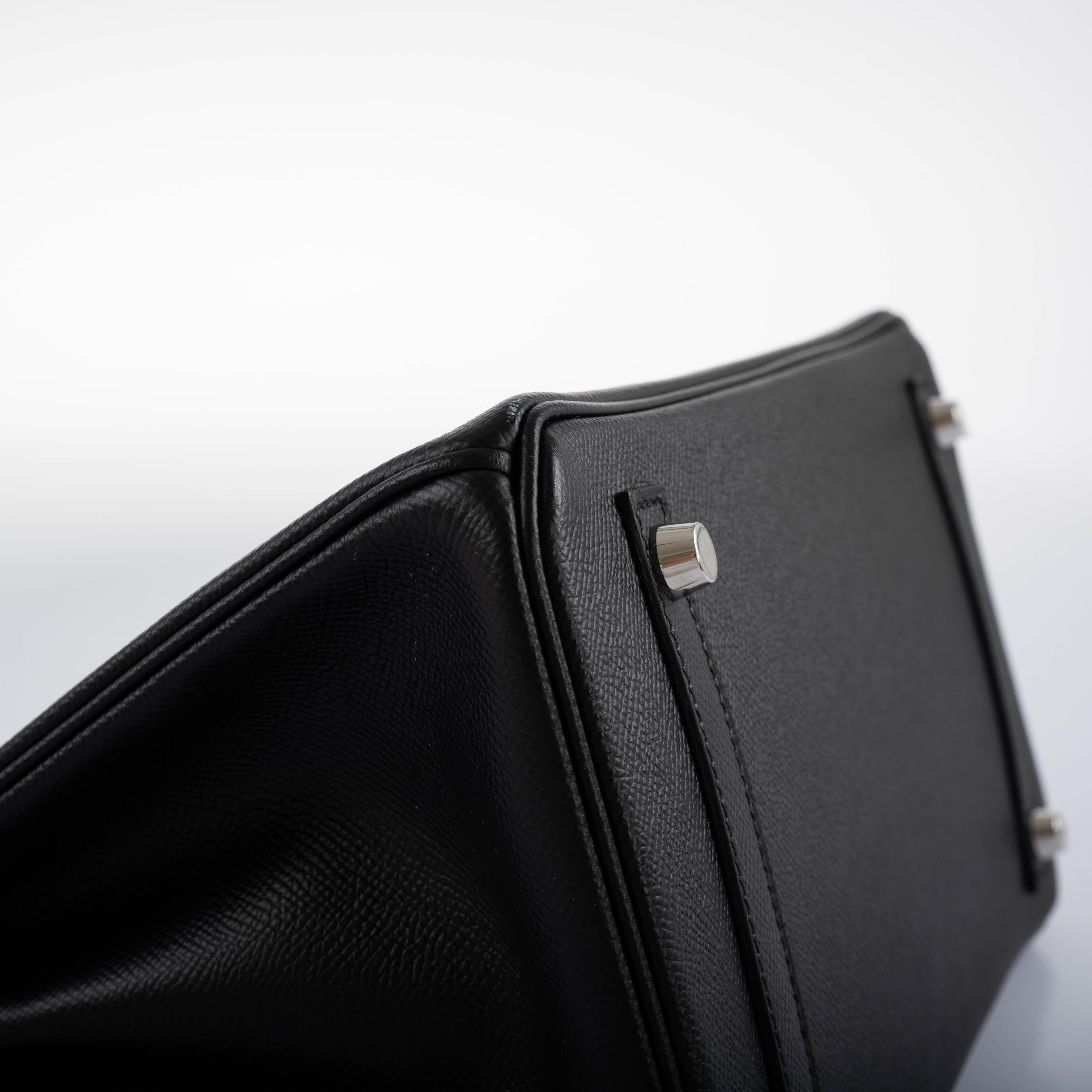 Hermes Birkin 30 Black Epsom with Palladium Hardware - 2019, D - Exclusu