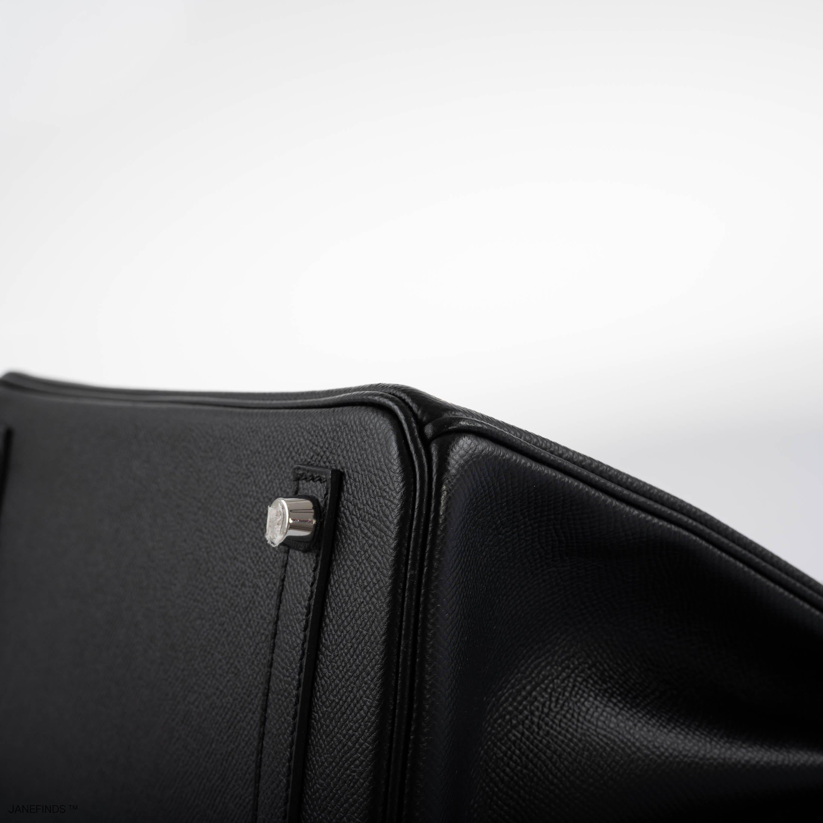 Hermes Birkin 30 Black Epsom with Palladium Hardware - 2019, D - Exclusu