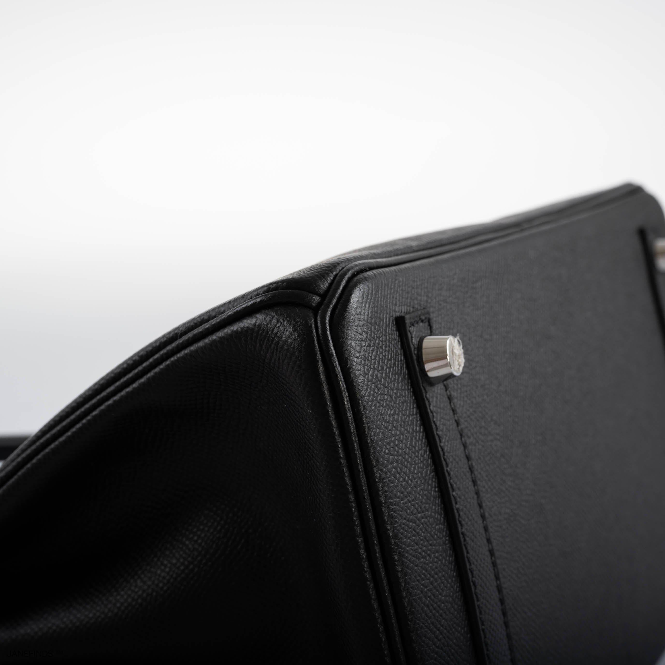 Hermes Birkin 30 Black Epsom with Palladium Hardware - 2019, D - Exclusu