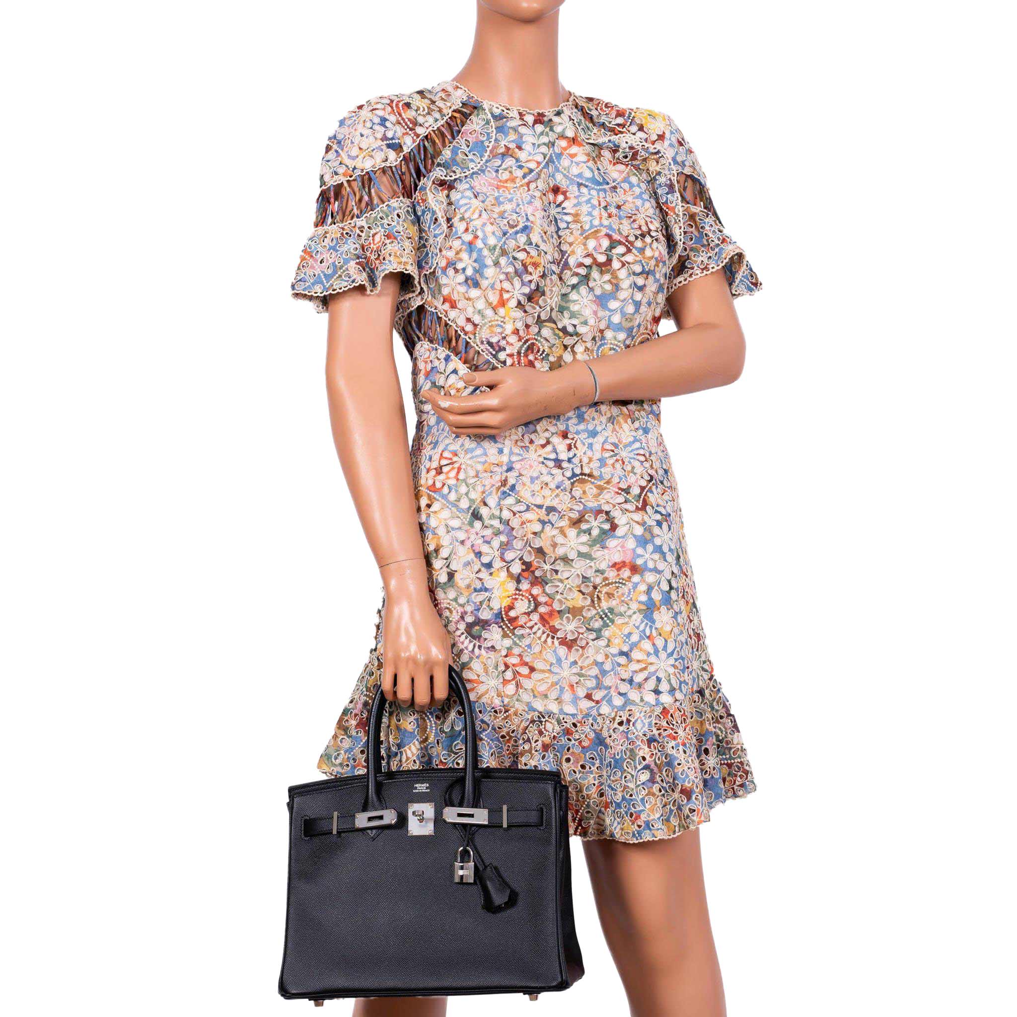 Hermes Birkin 30 Black Epsom with Palladium Hardware - 2021, Z - Exclusu