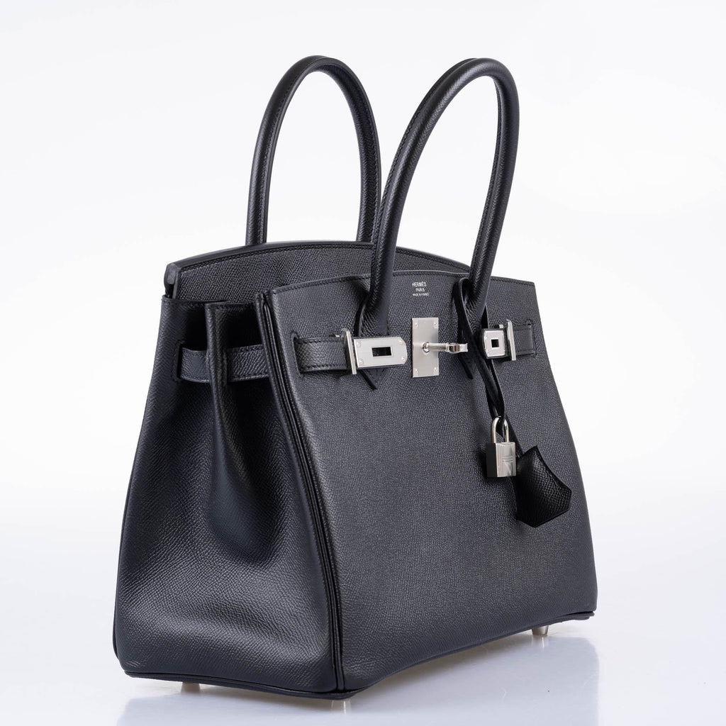 Hermes Birkin 30 Black Epsom with Palladium Hardware - 2021, Z - Exclusu