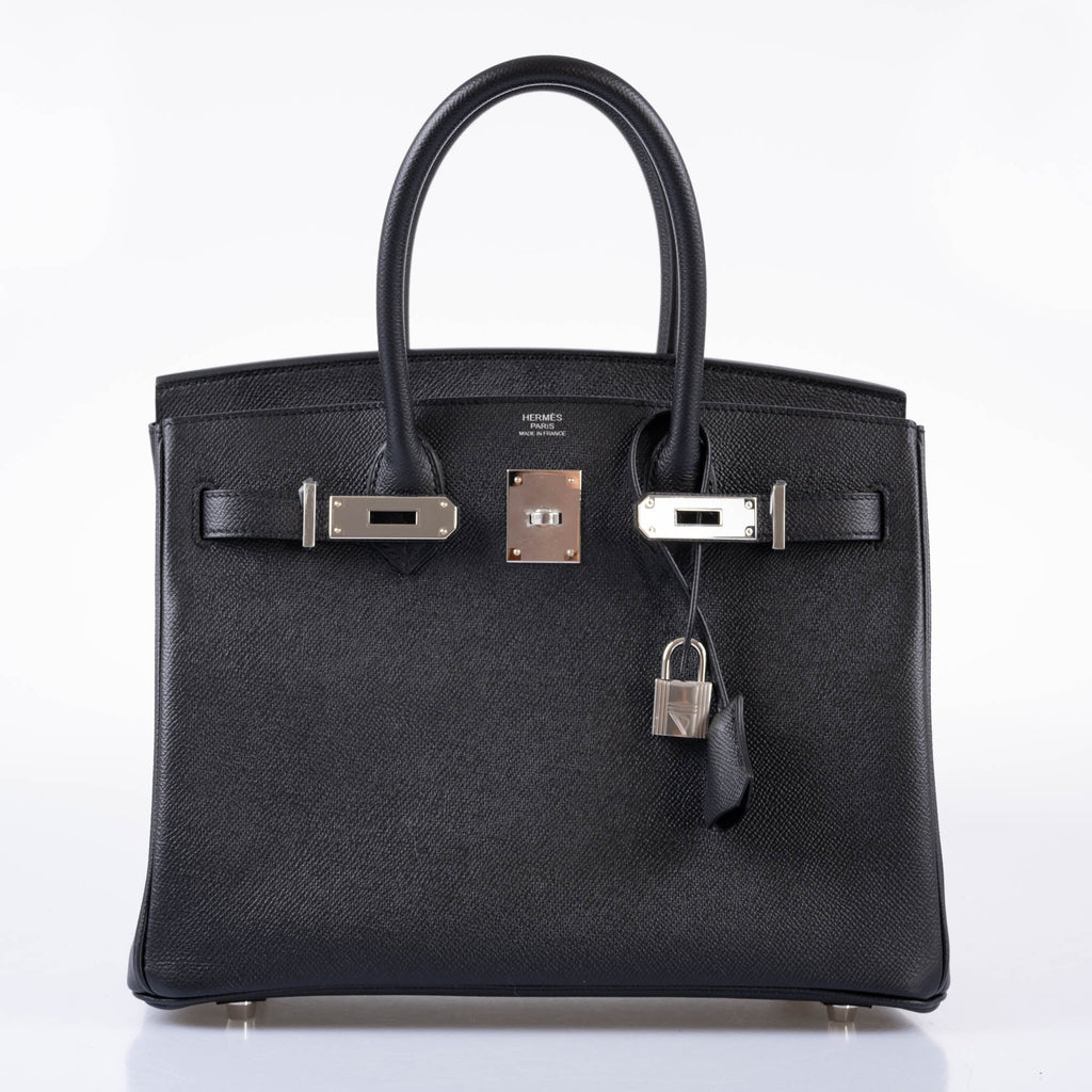 Hermes Birkin 30 Black Epsom with Palladium Hardware - 2021, Z - Exclusu