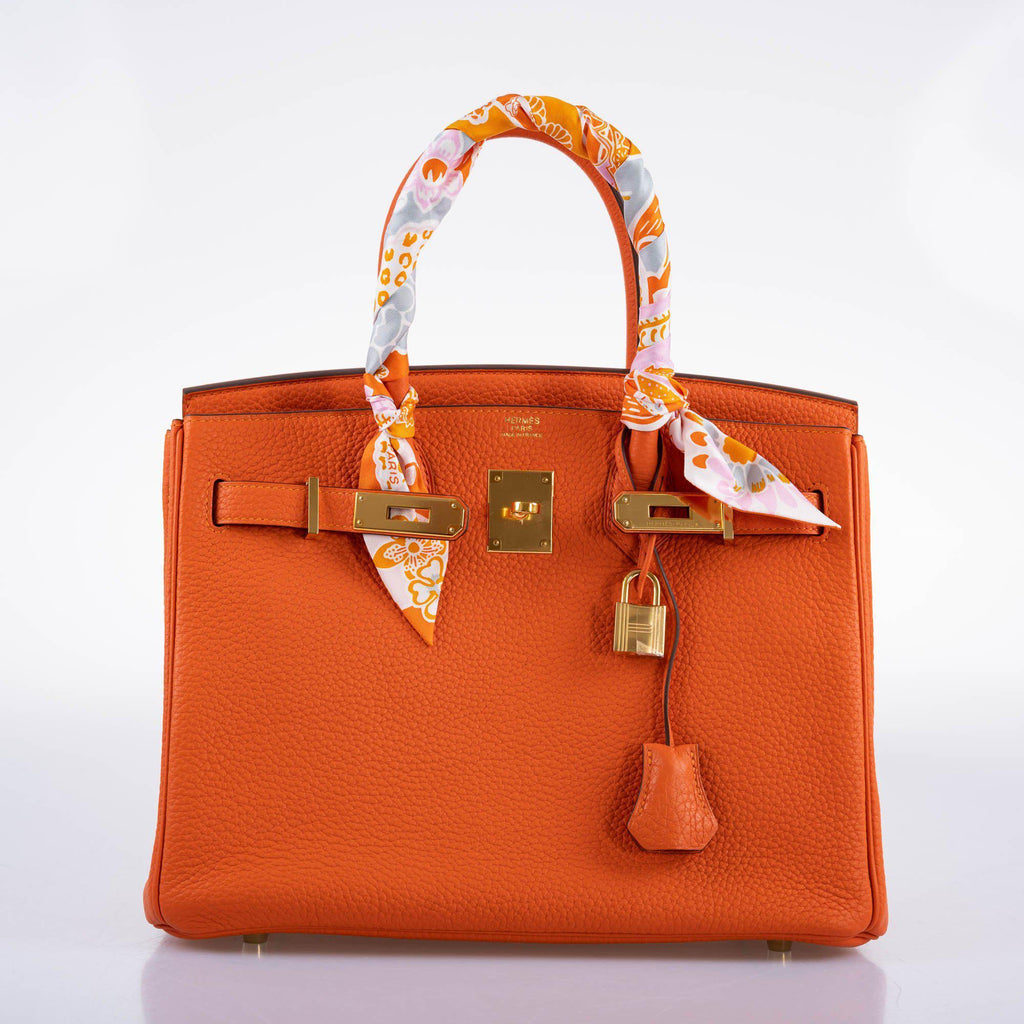 Hermes Birkin 30 Feu Togo Gold Hardware - 2020, Y - Exclusu