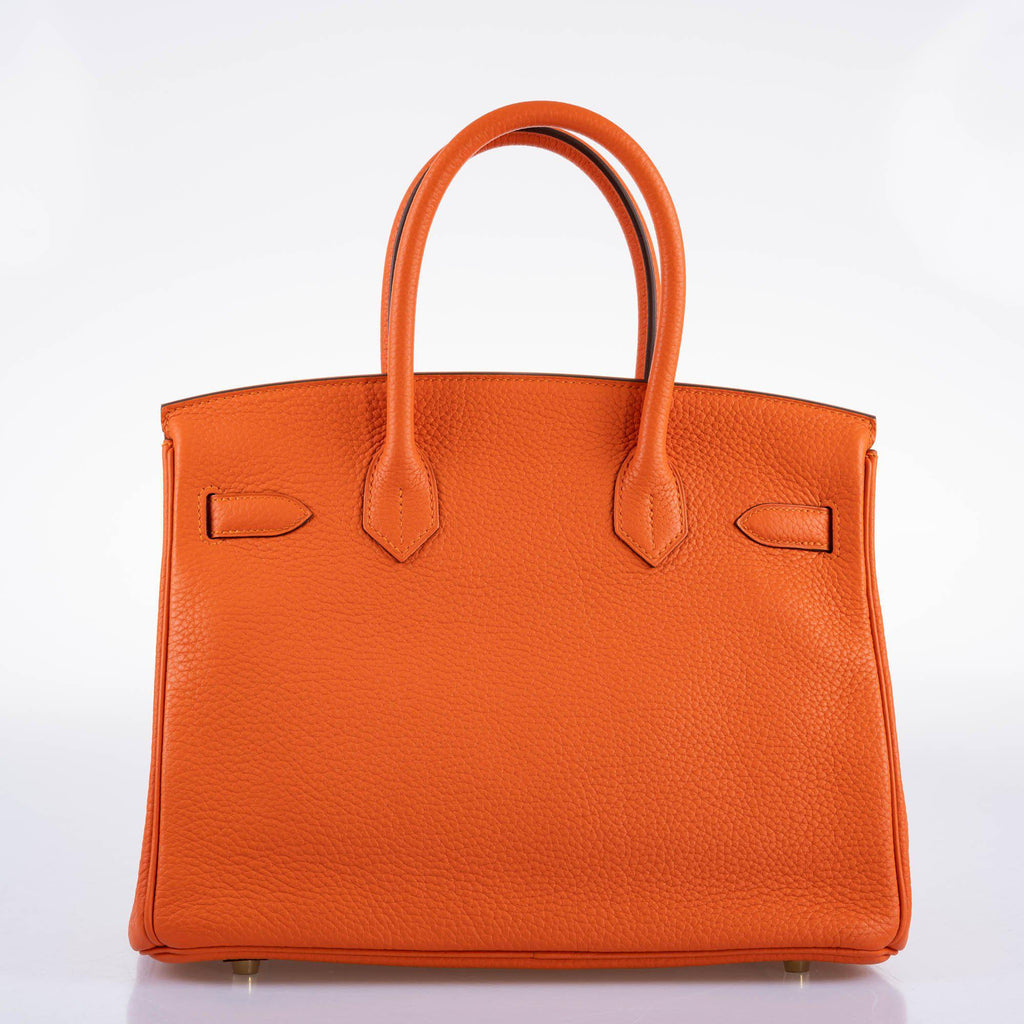 Hermes Birkin 30 Feu Togo Gold Hardware - 2020, Y - Exclusu
