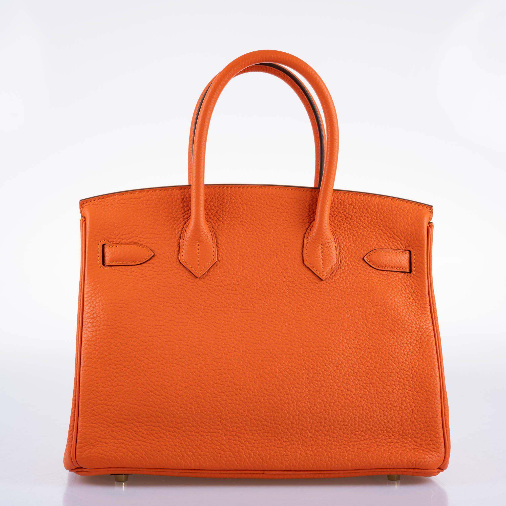 Hermes Birkin 30 Feu Togo Gold Hardware - 2020, Y - Exclusu