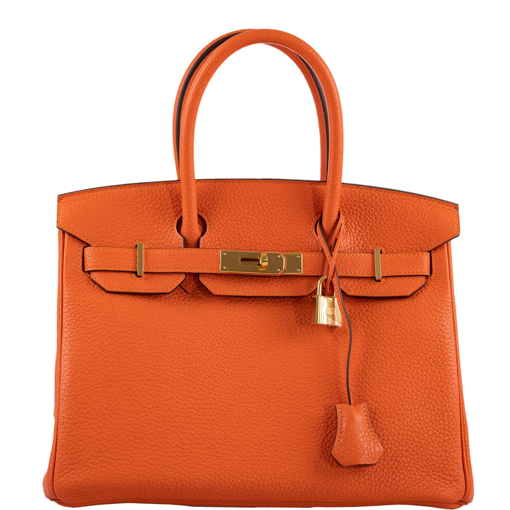 Hermes Birkin 30 Feu Togo Gold Hardware - 2020, Y - Exclusu