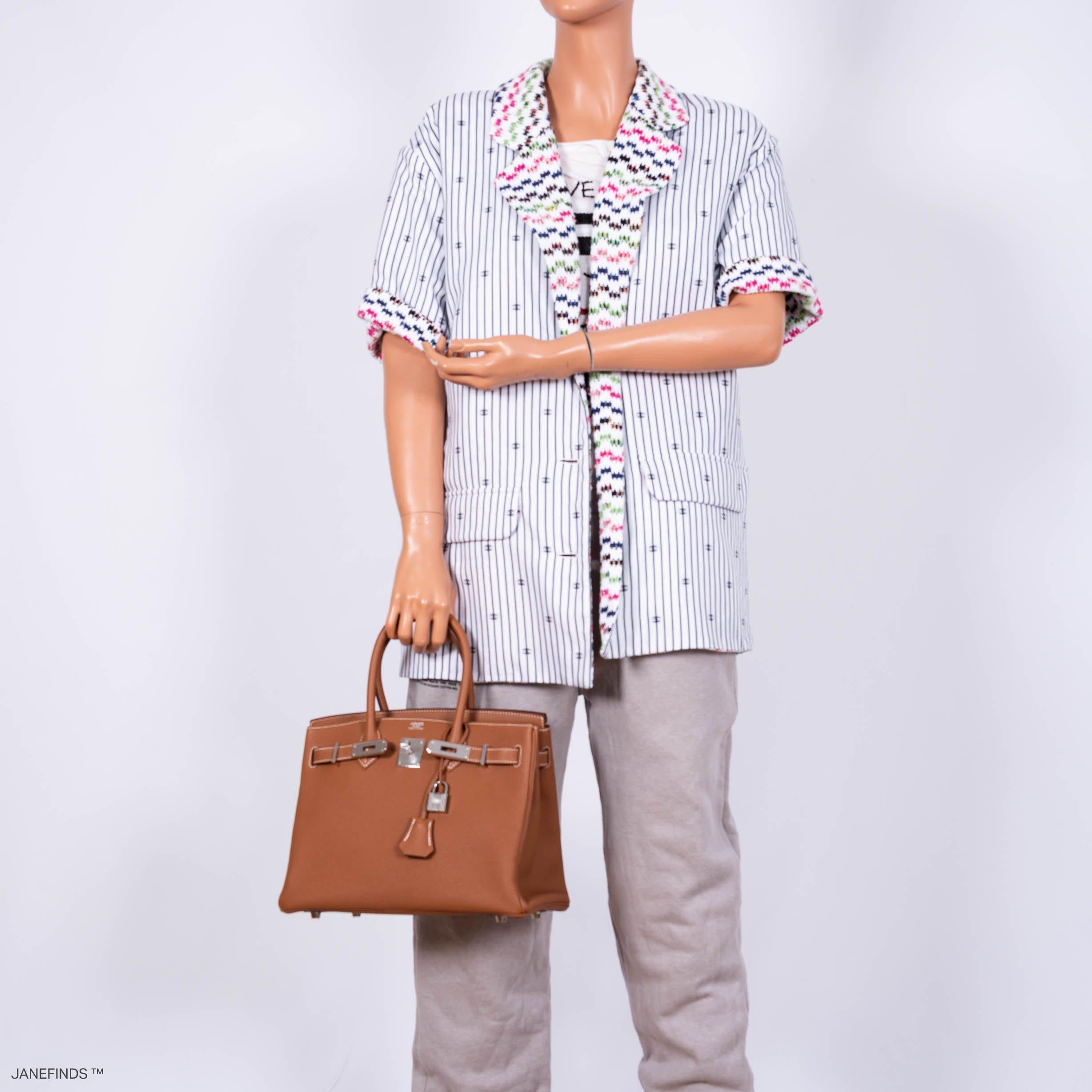 Hermes Birkin 30 Gold Togo with Palladium Hardware - 2020, Y - Exclusu