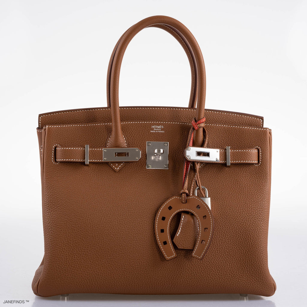 Hermes Birkin 30 Gold Togo with Palladium Hardware - 2020, Y - Exclusu