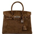 Hermes Birkin 30 Gold Veau Doblis Suede Palladium Hardware - 2008, L Square - Exclusu