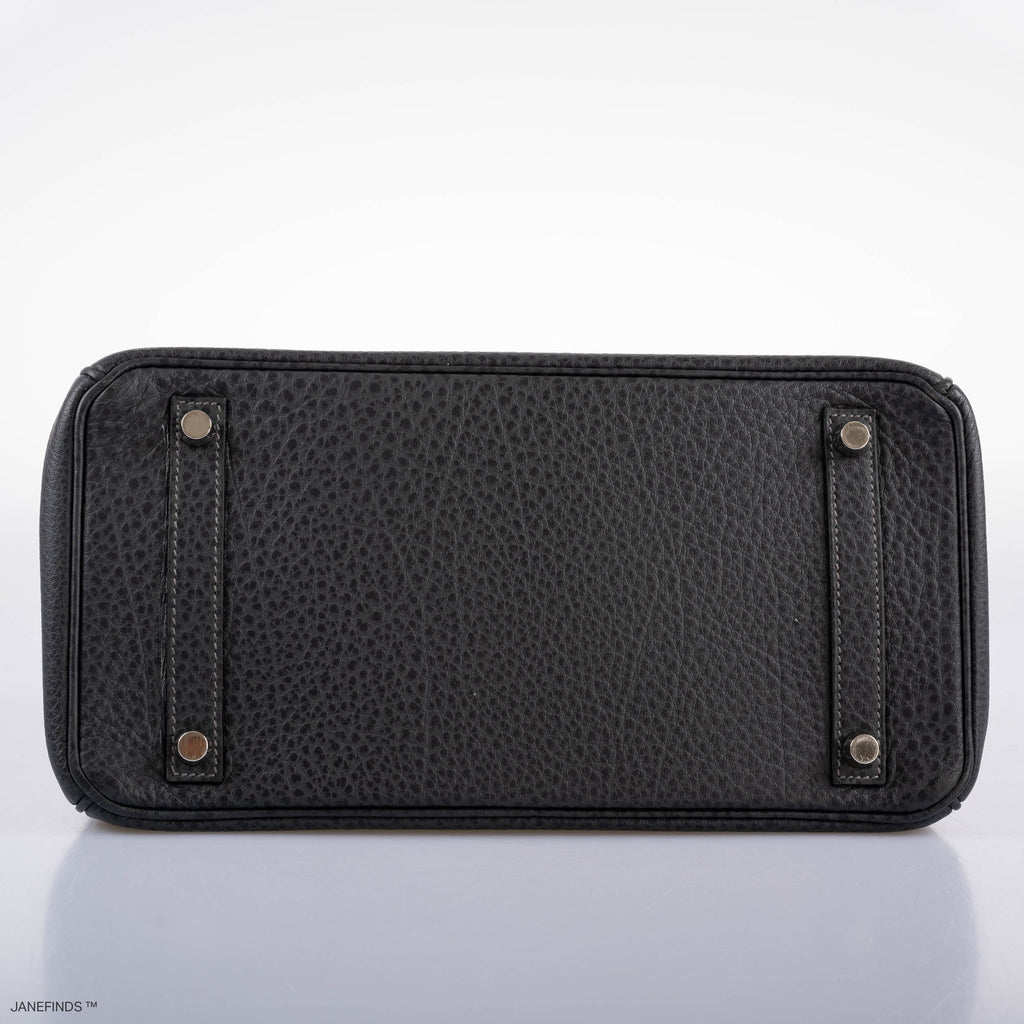 Hermes Birkin 30 Graphite Buffalo with Palladium Hardware - 2005, I Square - Exclusu