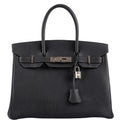 Hermes Birkin 30 Graphite Buffalo with Palladium Hardware - 2005, I Square - Exclusu