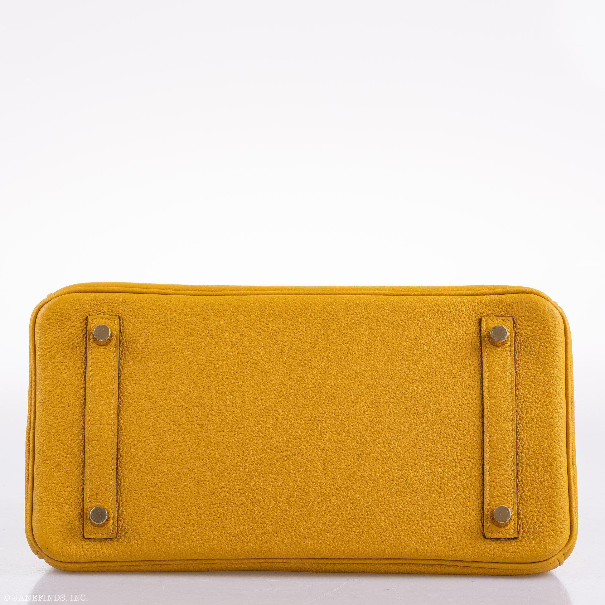 Hermes Birkin 30 Jaune Ambre Togo Gold Hardware - 2018, C - Exclusu