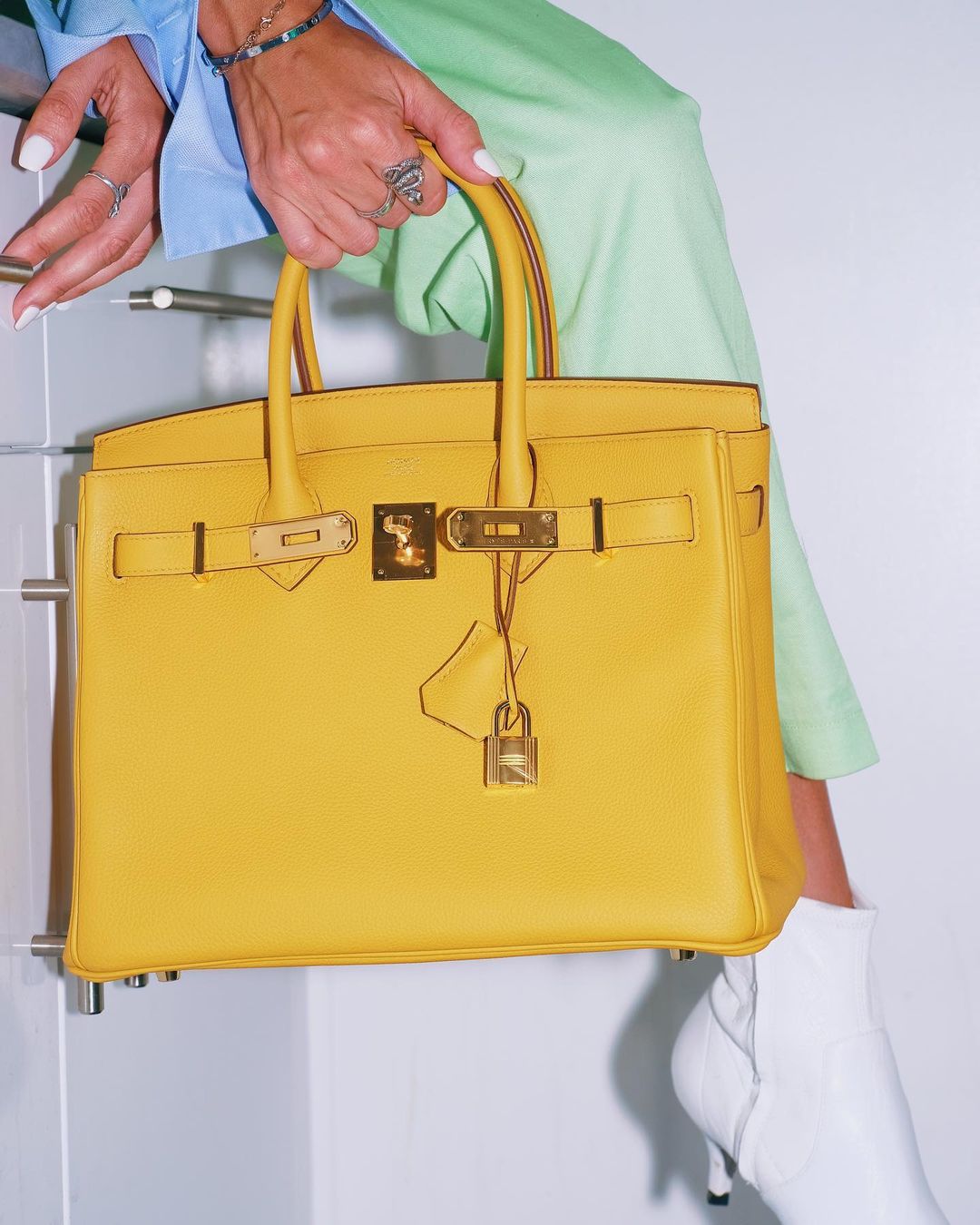 Hermes Birkin 30 Jaune Ambre Togo Gold Hardware - 2018, C - Exclusu