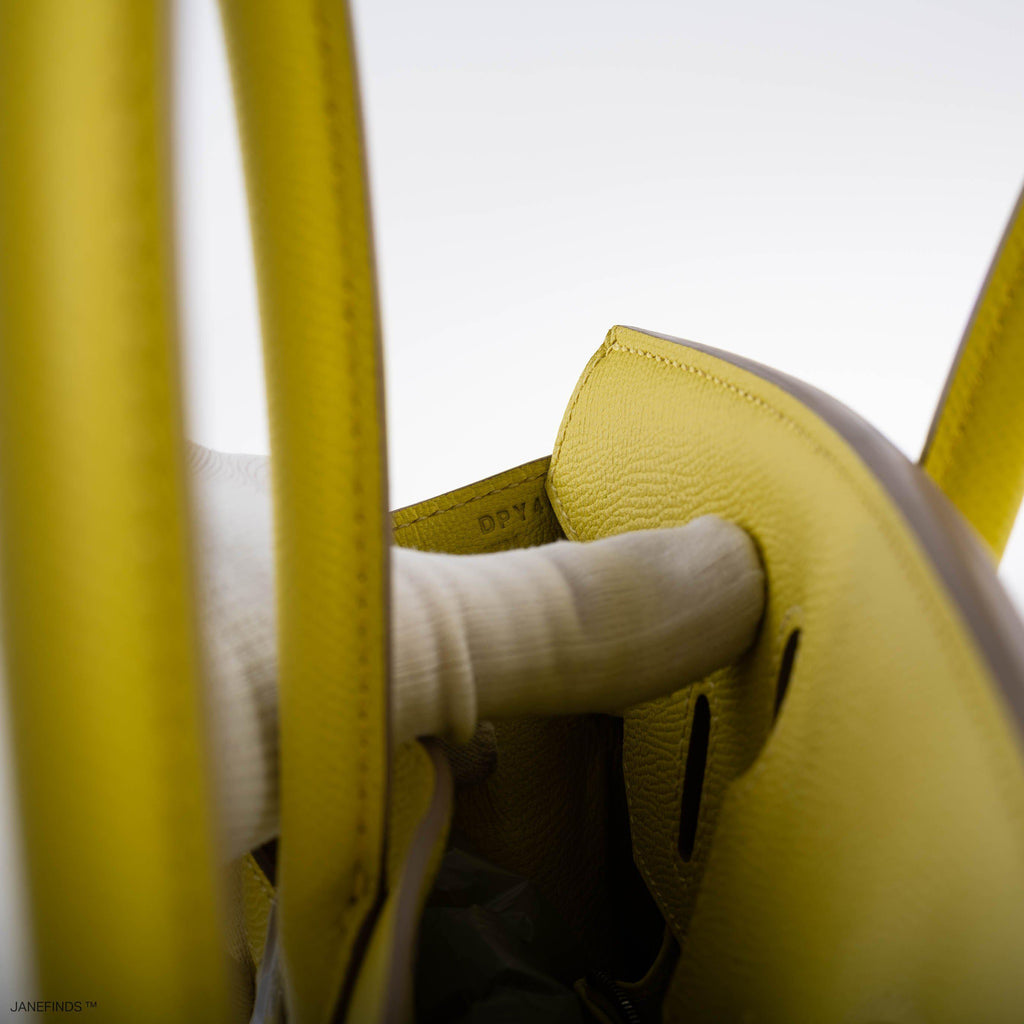 Hermes Birkin 30 Lime Epsom with Palladium Hardware - 2019, D - Exclusu