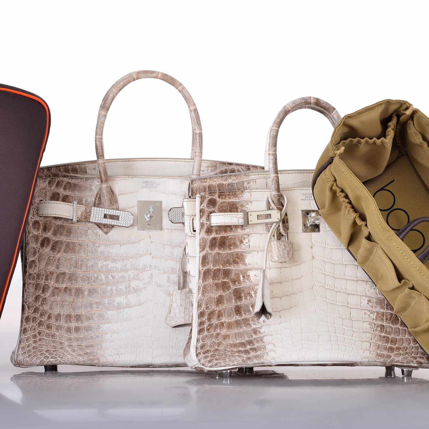 Hermes Birkin 30 Matte Himalayan Niloticus Crocodile with Diamonds & White Gold Hardware - Exclusu