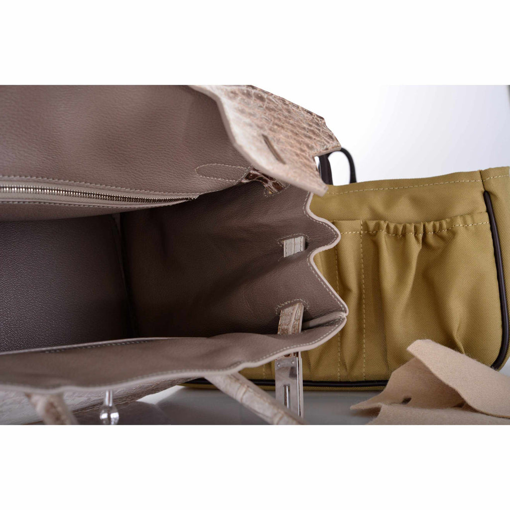 Hermes Birkin 30 Matte Himalayan Niloticus Crocodile with Diamonds & White Gold Hardware - Exclusu