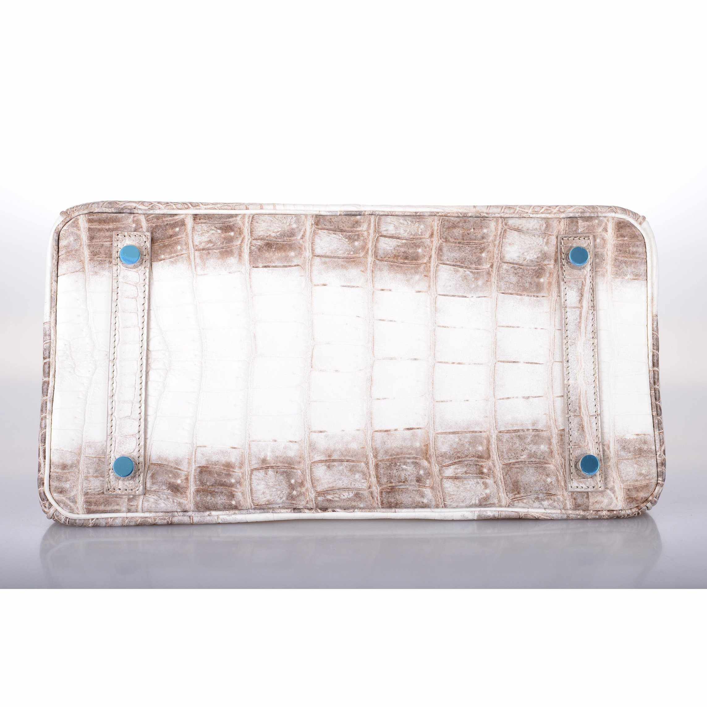 Hermes Birkin 30 Matte Himalayan Niloticus Crocodile with Diamonds & White Gold Hardware - Exclusu