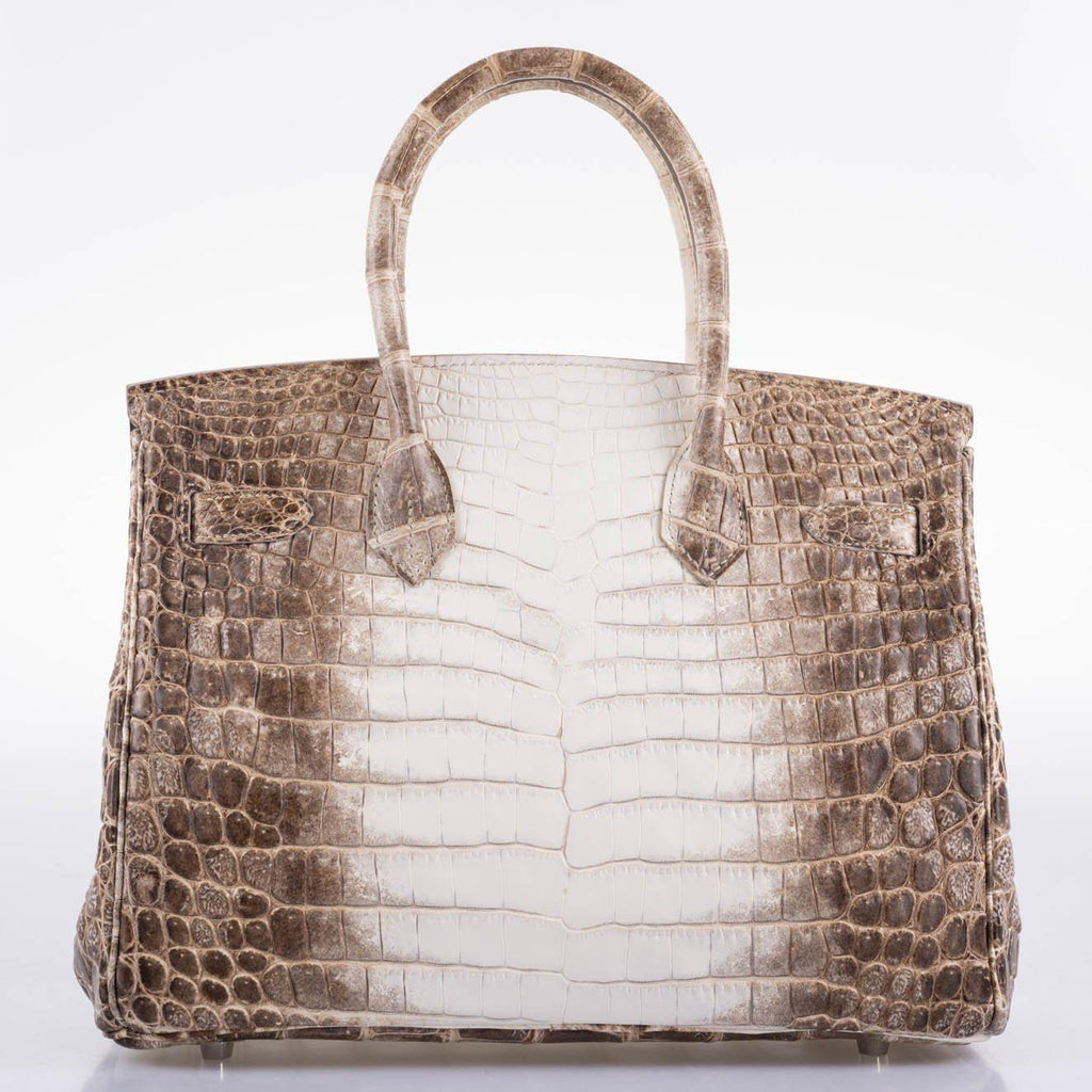 Hermes Birkin 30 Matte Himalayan Niloticus Crocodile Palladium Hardware - 2010, N Square - Exclusu
