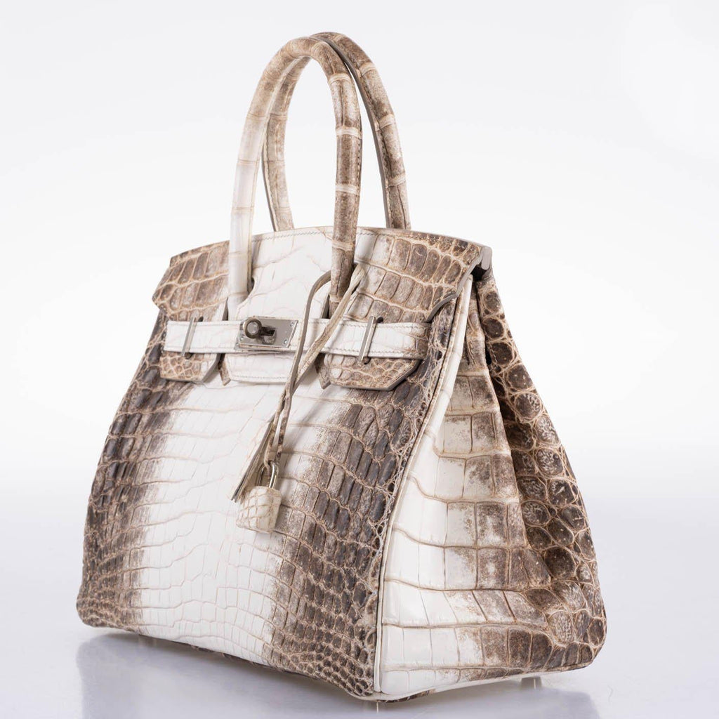 Hermes Birkin 30 Matte Himalayan Niloticus Crocodile Palladium Hardware - 2010, N Square - Exclusu