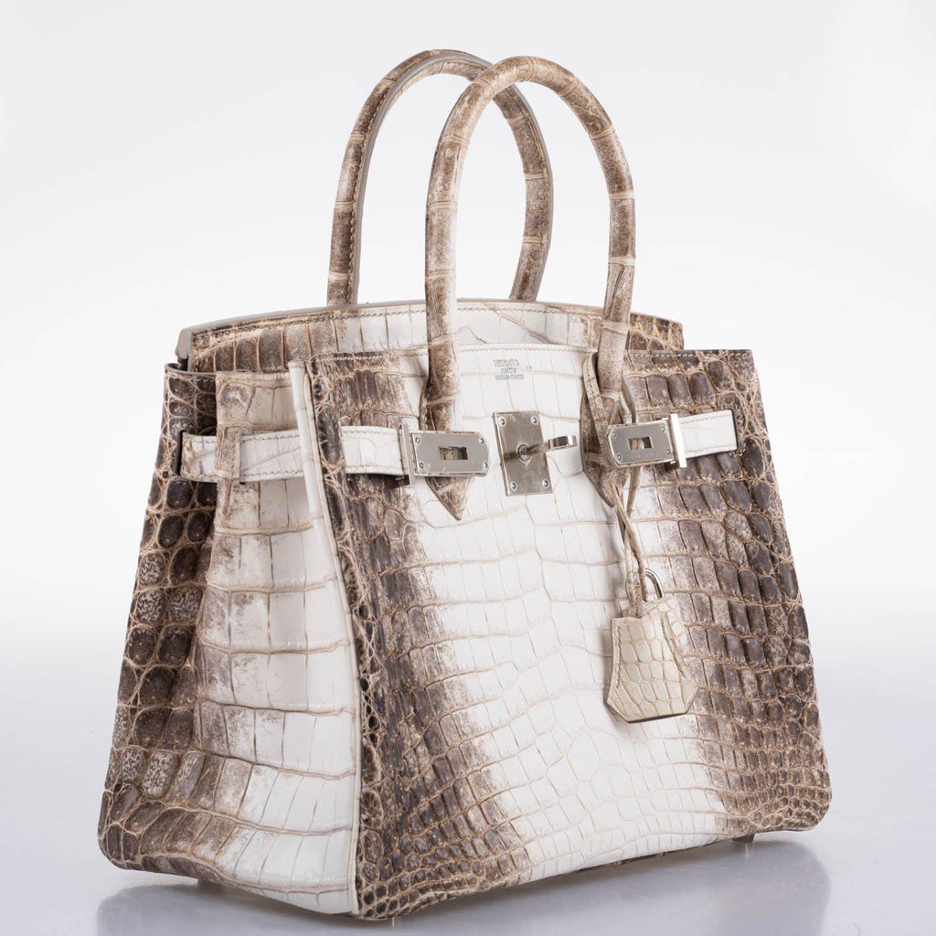 Hermes Birkin 30 Matte Himalayan Niloticus Crocodile Palladium Hardware - 2010, N Square - Exclusu