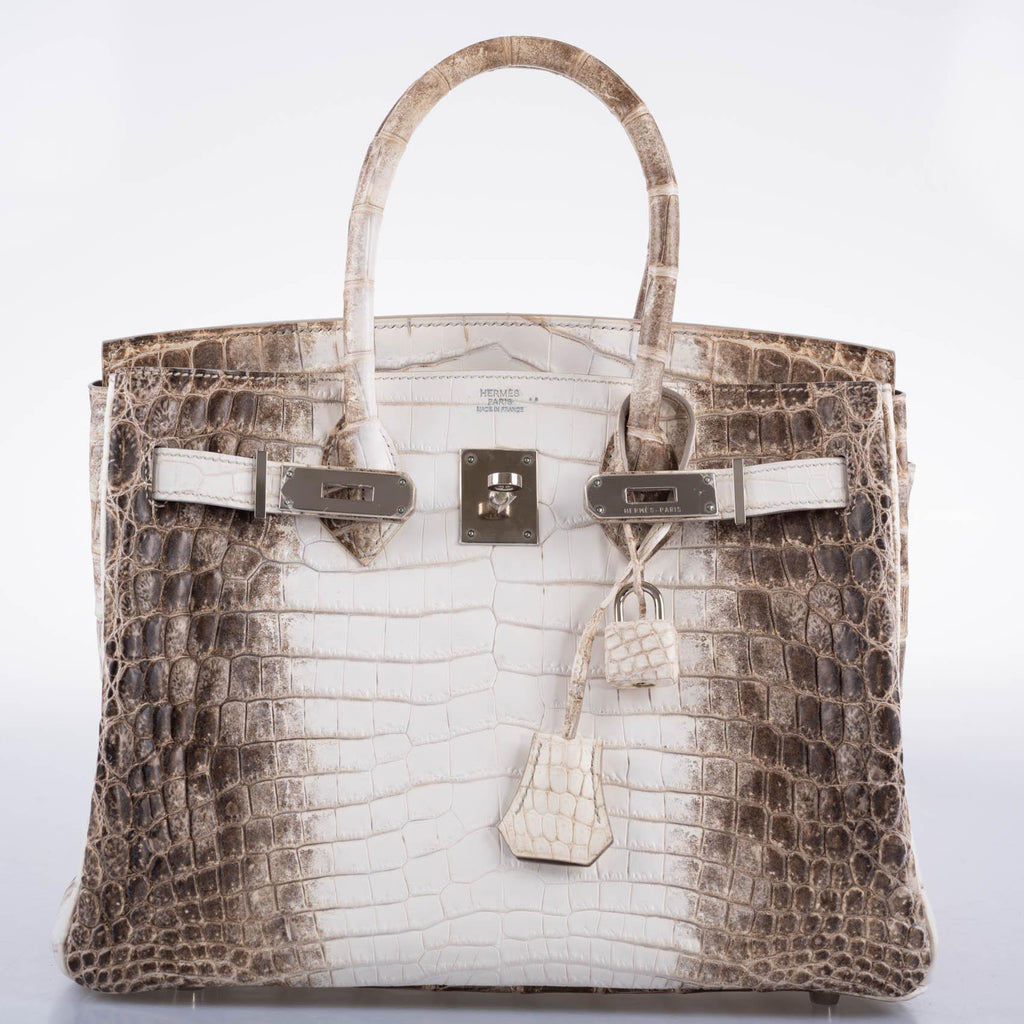 Hermes Birkin 30 Matte Himalayan Niloticus Crocodile Palladium Hardware - 2010, N Square - Exclusu