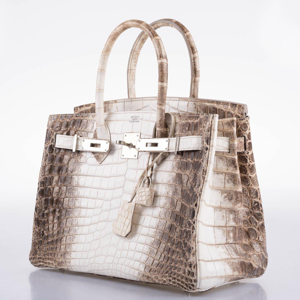 Hermes Birkin 30 Matte Himalayan Niloticus Crocodile Palladium Hardware - 2010, N Square - Exclusu