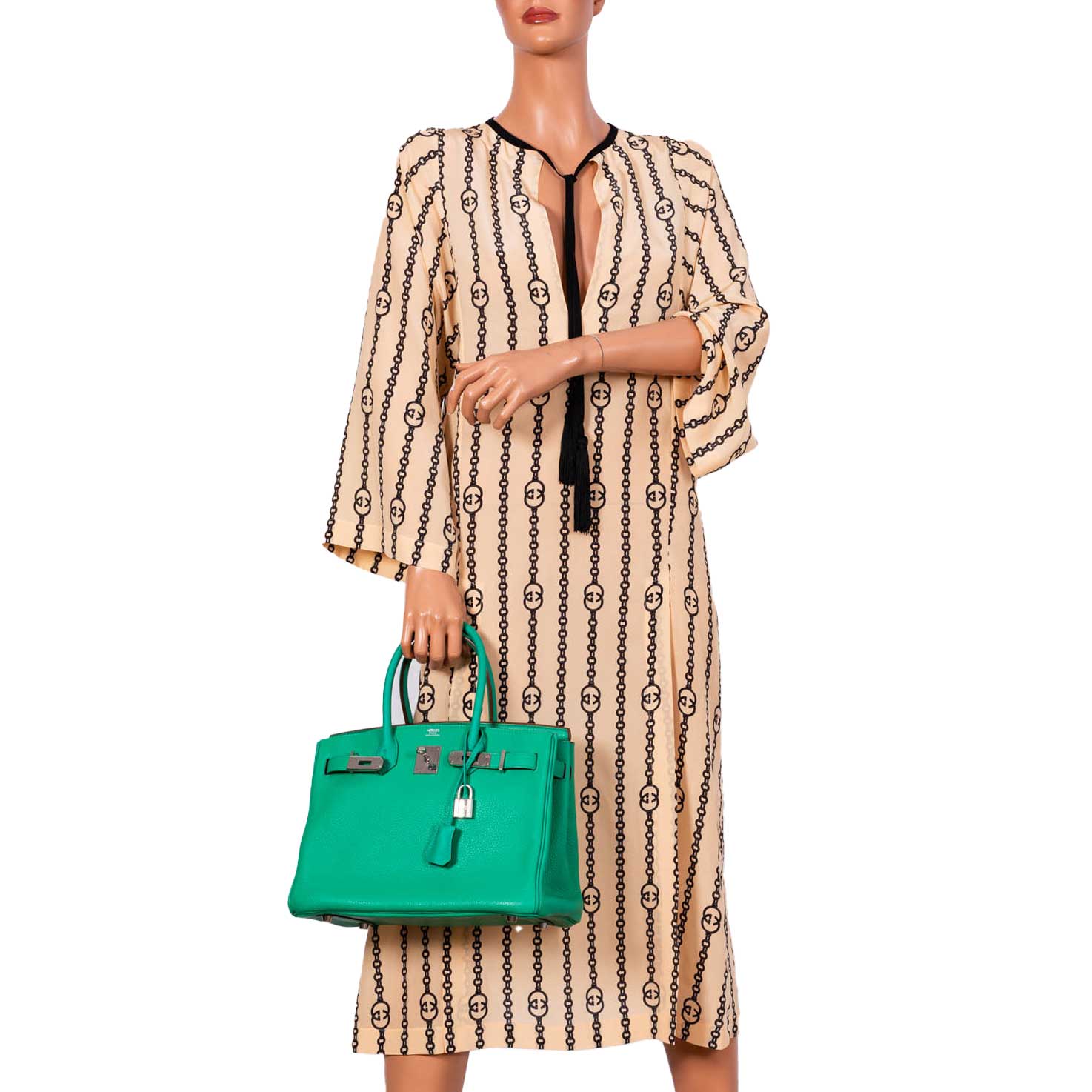 Hermes Birkin 30 Menthe Clemence with Palladium Hardware - 2012, P Square - Exclusu