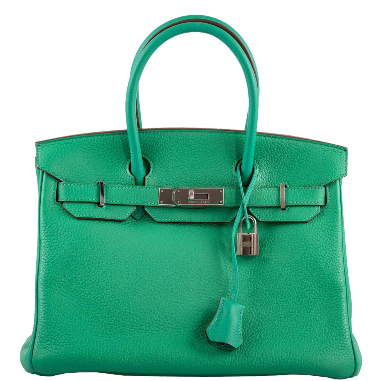 Hermes Birkin 30 Menthe Clemence with Palladium Hardware - 2012, P Square - Exclusu