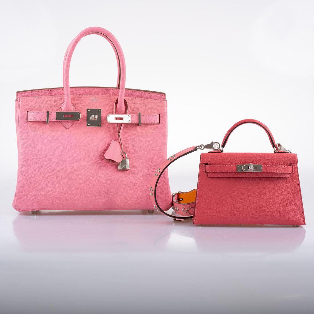 Hermes Birkin 30 Rose Confetti Epsom Palladium Hardware - 2020, Y - Exclusu