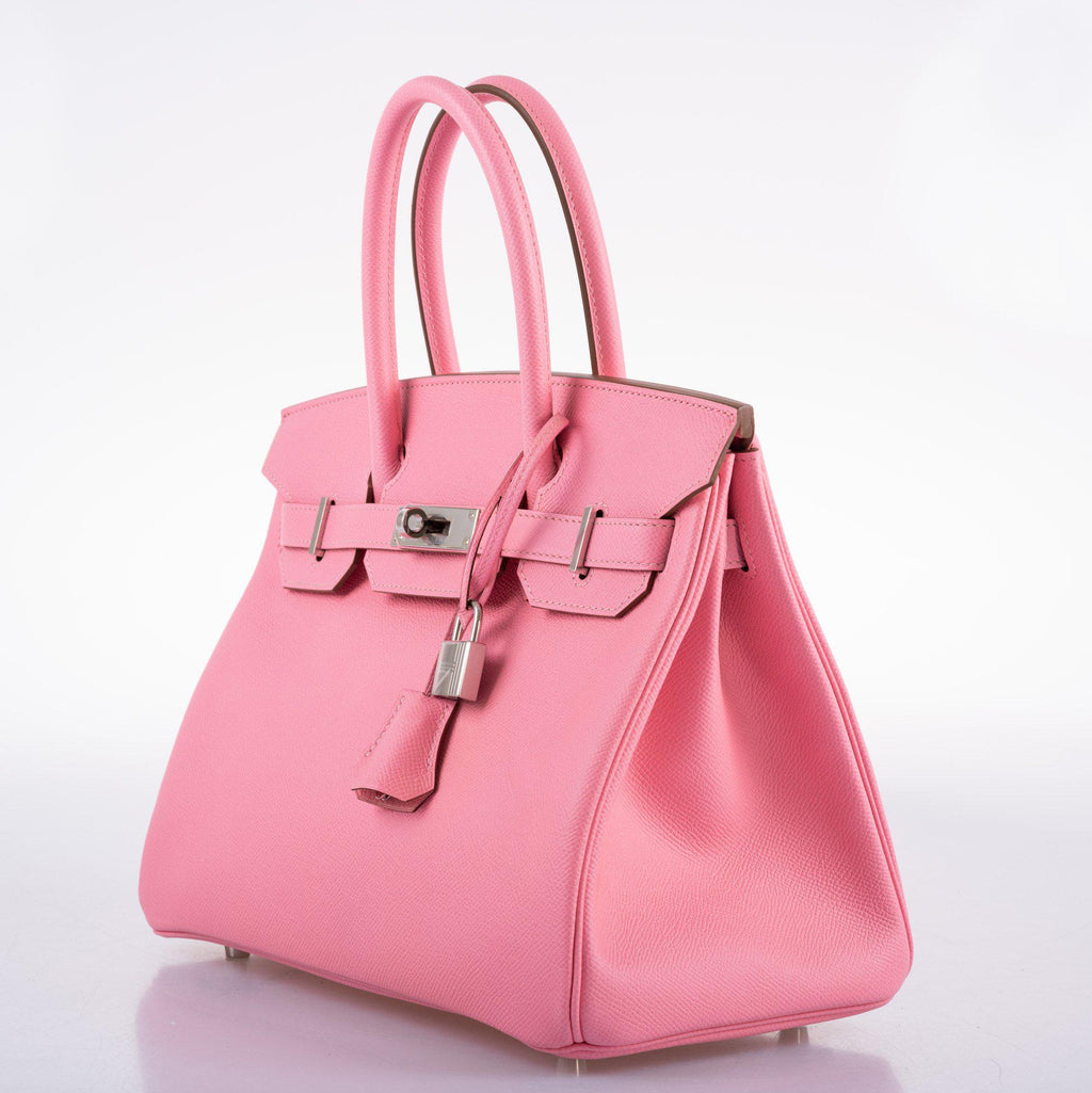 Hermes Birkin 30 Rose Confetti Epsom Palladium Hardware - 2020, Y - Exclusu