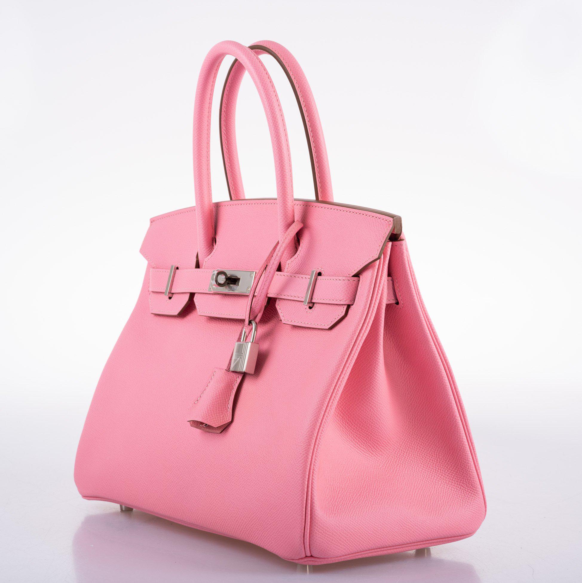 Hermes Birkin 30 Rose Confetti Epsom Palladium Hardware - 2020, Y - Exclusu