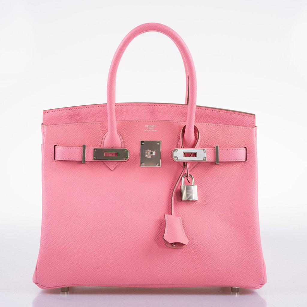 Hermes Birkin 30 Rose Confetti Epsom Palladium Hardware - 2020, Y - Exclusu