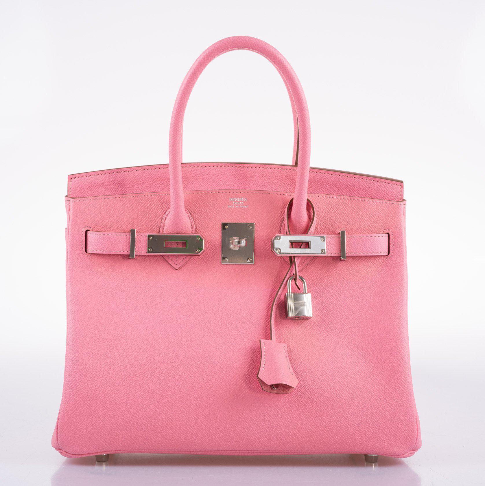 Hermes Birkin 30 Rose Confetti Epsom Palladium Hardware - 2020, Y - Exclusu